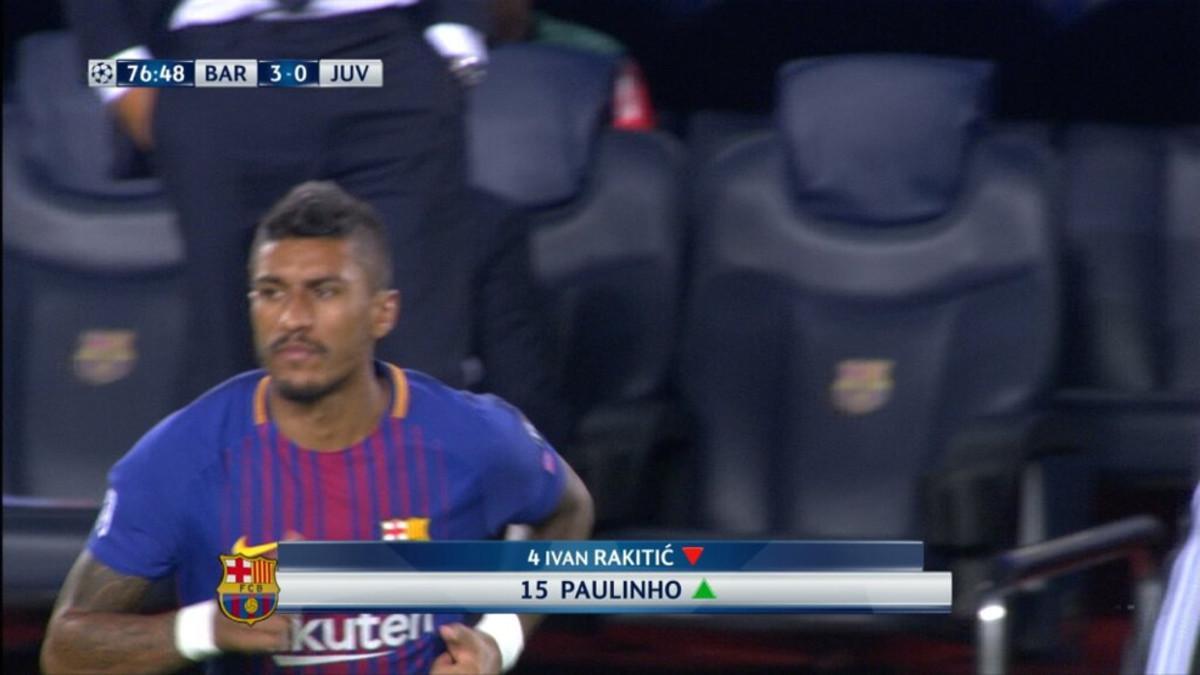 Paulinho entró por Iniesta