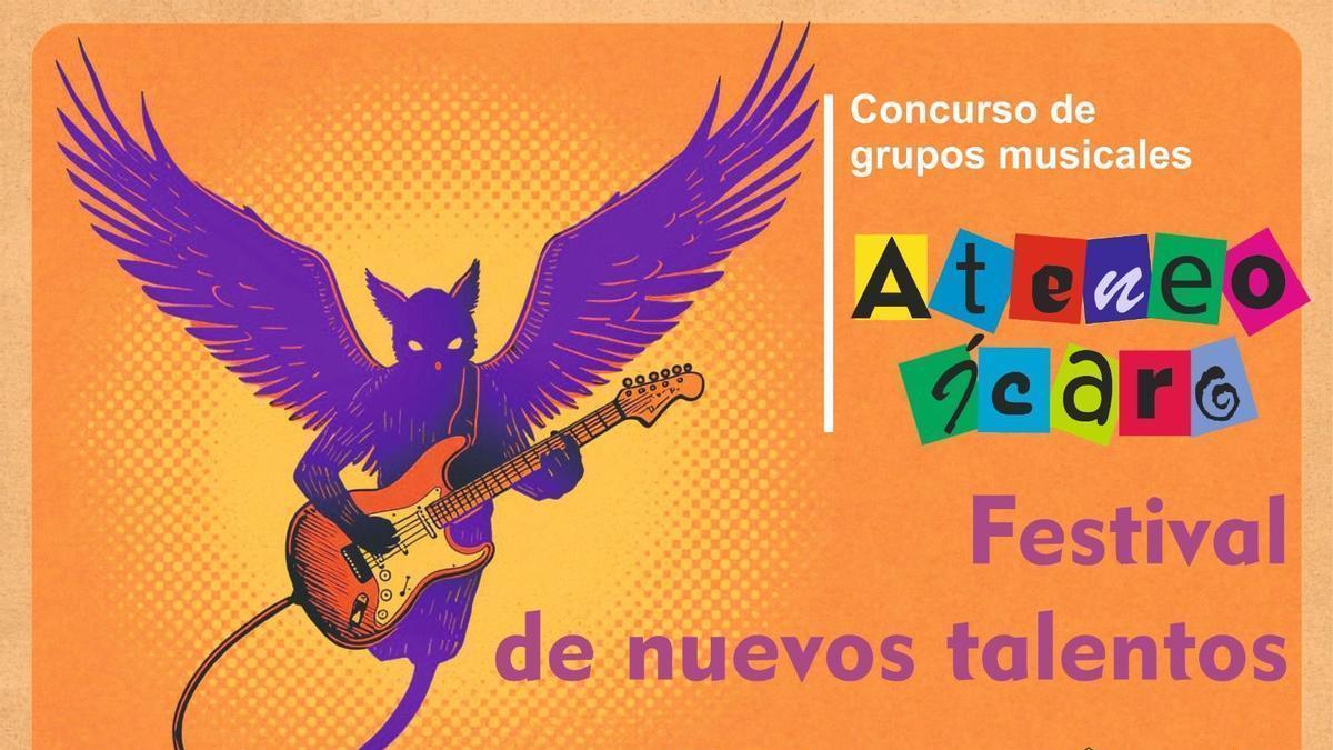 Cartel oficial del concurso 'Ícaro Festival de Nuevos Talentos 2026'