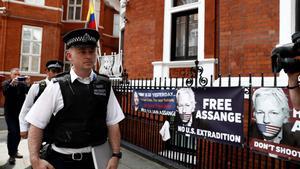 La embajada de Ecuador en Londres, donde estuvo refugiado Julian Assange.