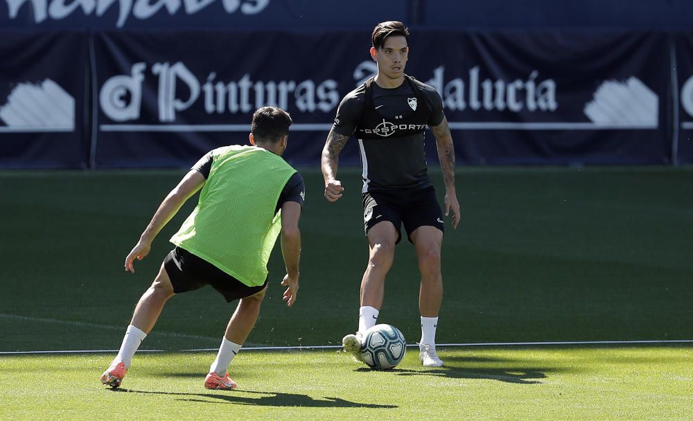 Primer entrenamiento de grupo del Málaga CF