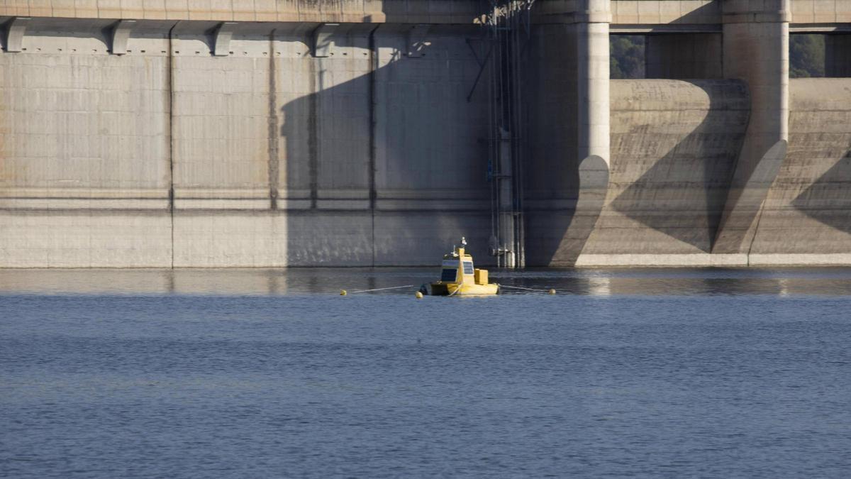Embalse de Bellús, actualmente al 31,6 % de capacidad.