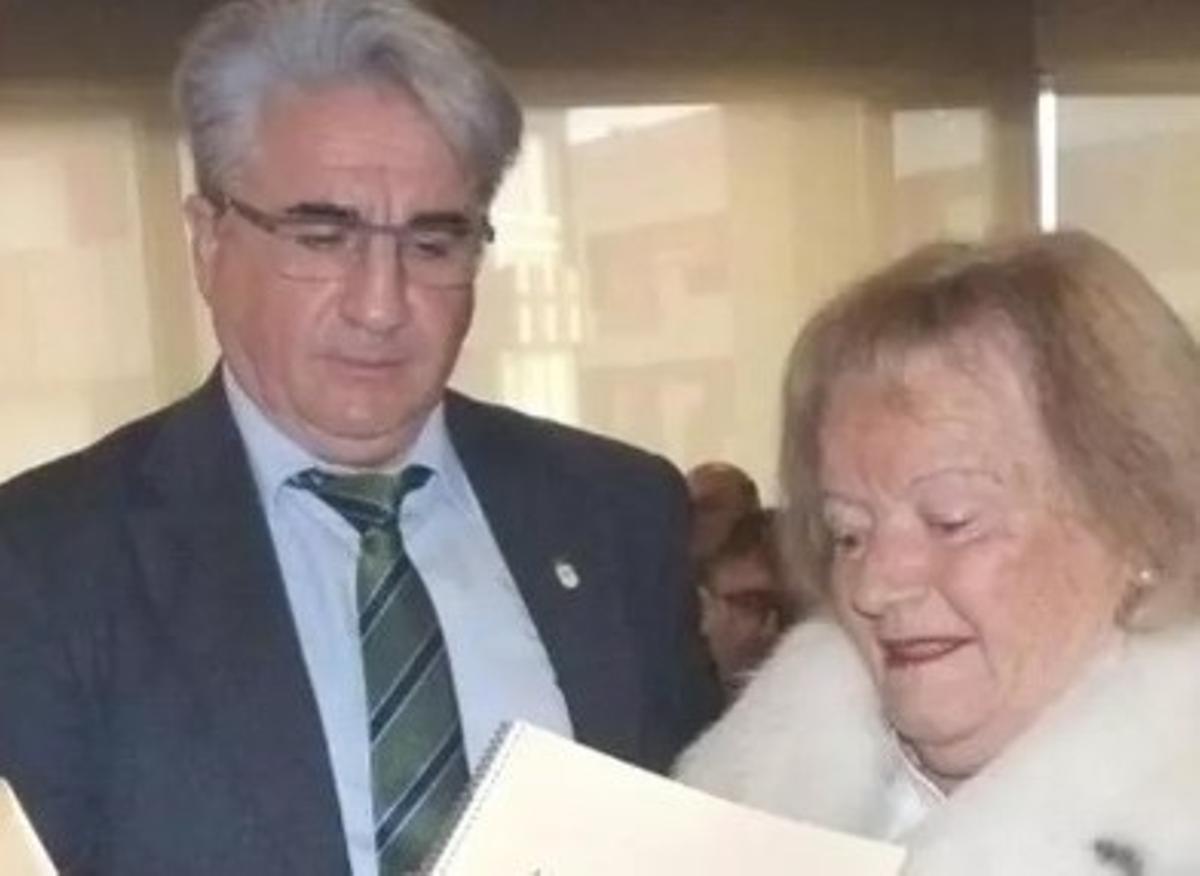 Maricarmen Lamas, en el homenaje de Boiro en 2016.