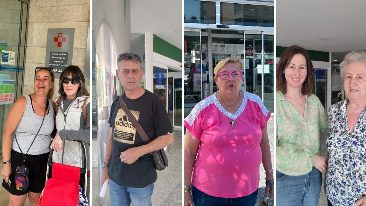 Ana Flórez y Nela González, en Gijón; Manuel Enrique Sánchez, en Arriondas; Ángeles García, en Pola de Siero; y Rocío Campo con su madre, en Arriondas.