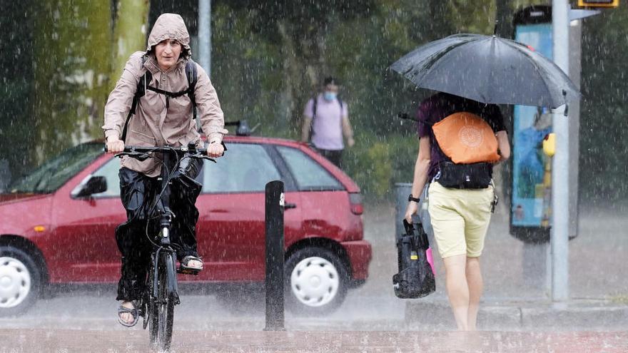 Imatge d&#039;arxiu de fortes pluges a Girona el passat 23 d&#039;agost