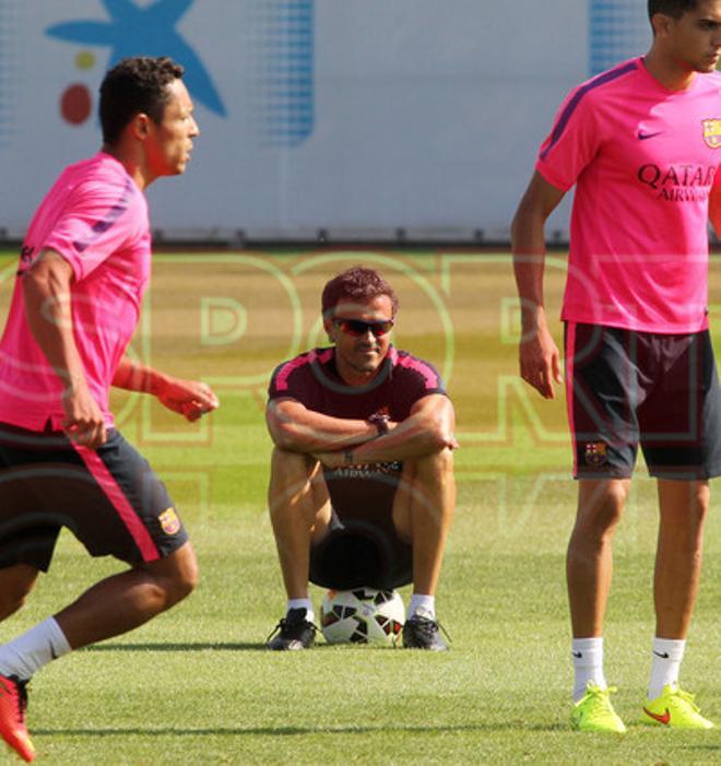 El entrenamiento del Barça, en imágenes