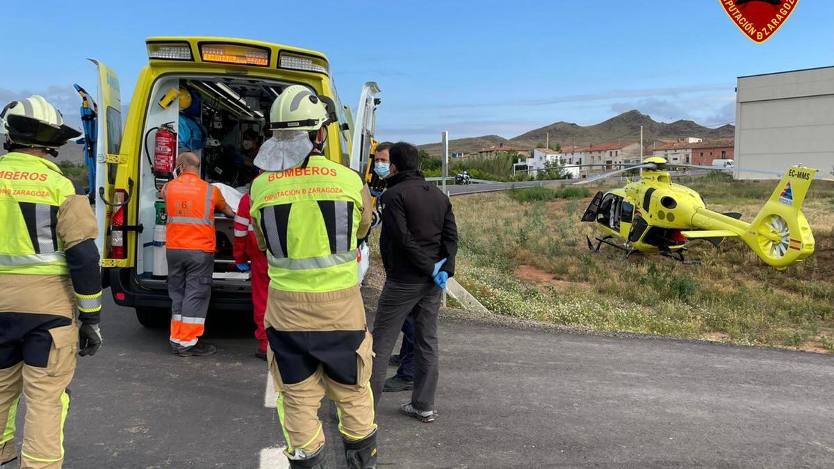 Un herido grave tras caer por un talud de unos cuatro metros en un ...