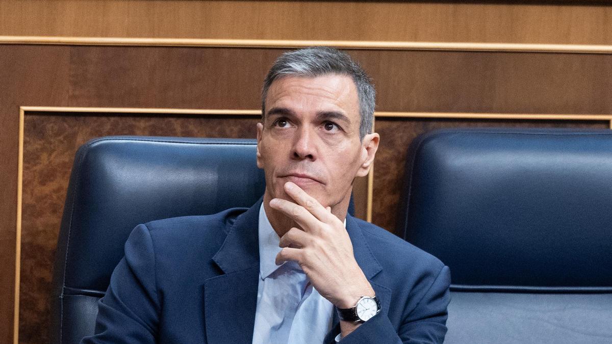 Pedro Sánchez, el pasado miércoles en el Congreso de los Diputados.