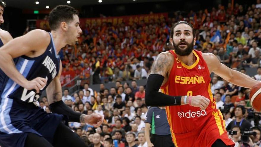 Ricky Rubio, en un a jugada del partido.