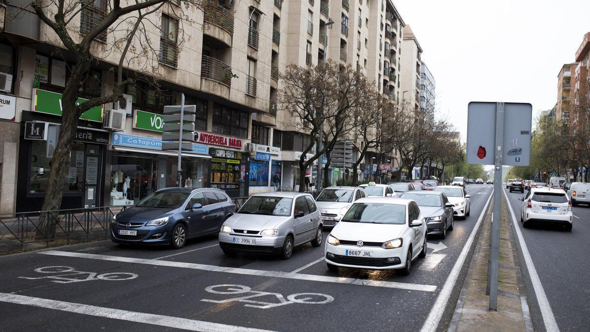 Tráfico en Cáceres.