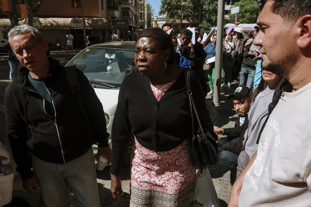 Largas colas este lunes en Pere Garau por la regularización