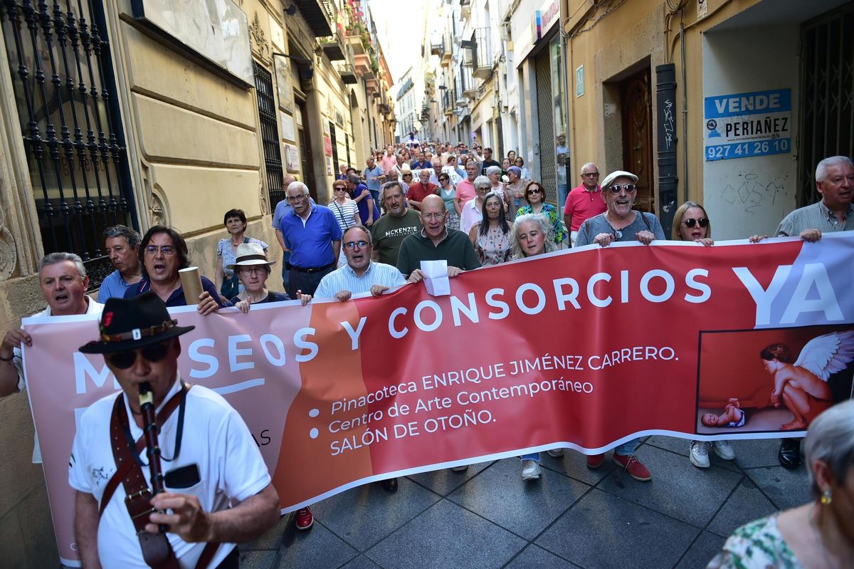 Manifestación por museos y consorcios en Plasencia.