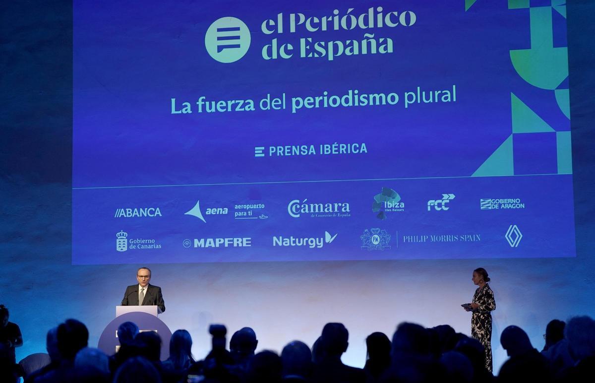 Javier Moll, presidente de Prensa Ibérica, durante su intervención en el evento.