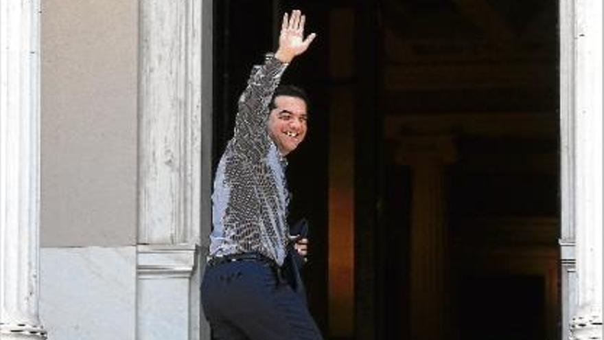 El primer ministre grec, Alexis Tsipras, ahir.