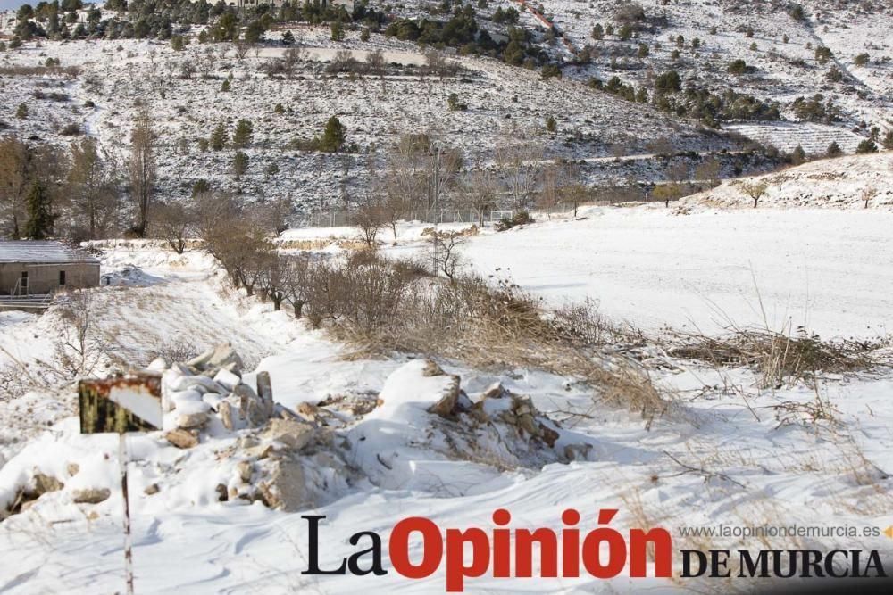 La nieve llega a las pedanías de la comarca del No