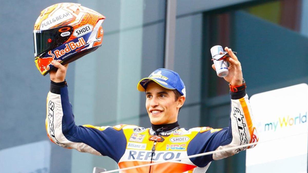 Márquez en el podio