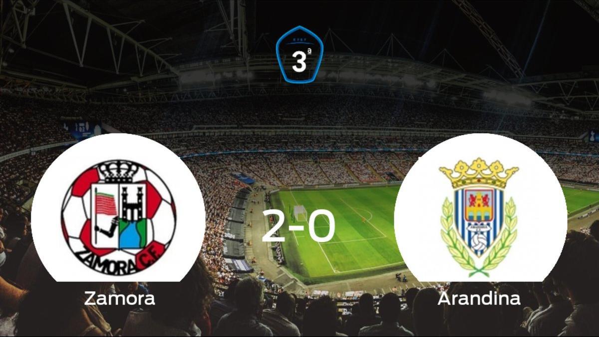 El Zamora gana 2-0 a la Arandina y se lleva los tres puntos