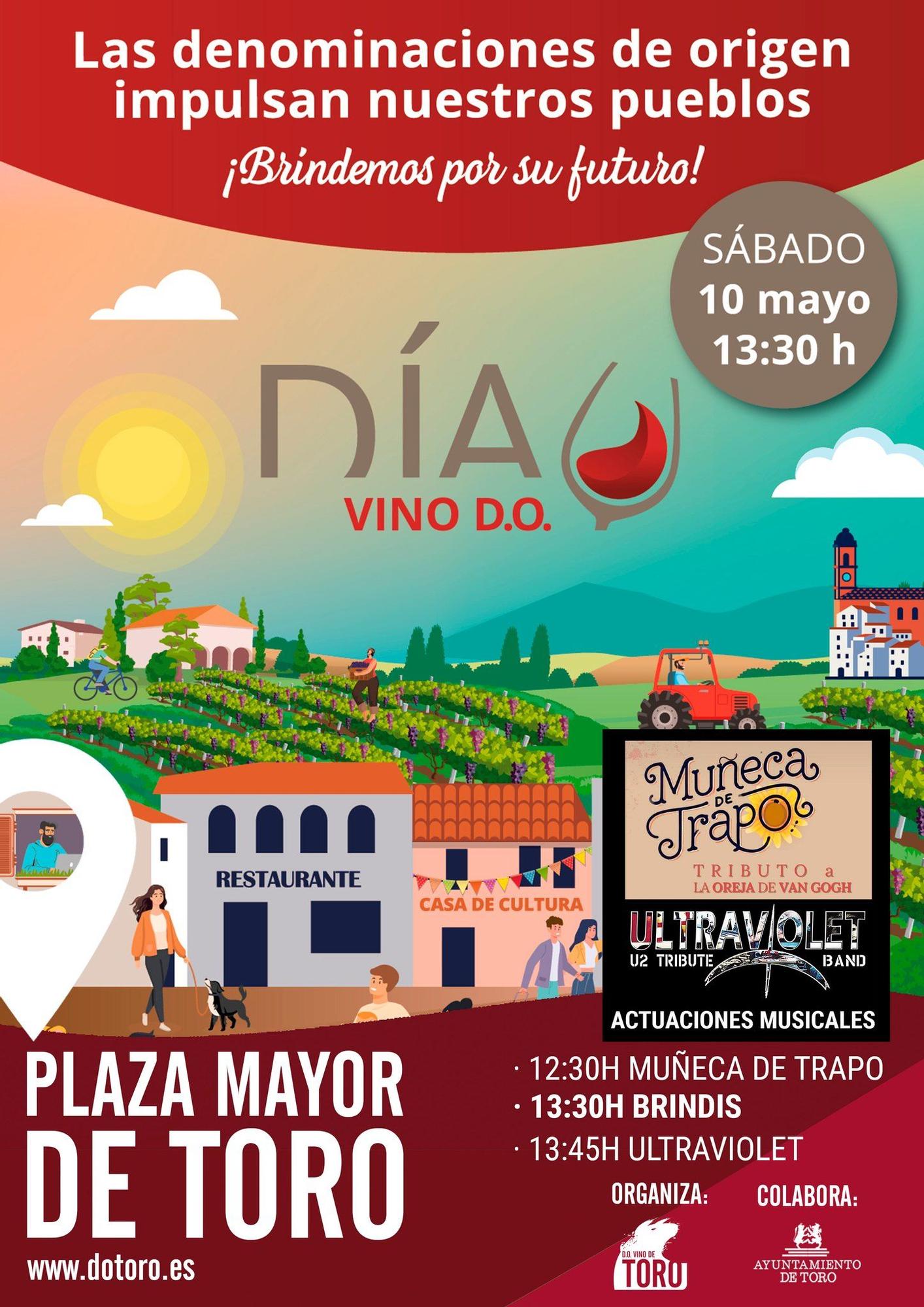 Cartel del evento "Día Vino DO" que se celebrará en Toro el 10 de mayo.