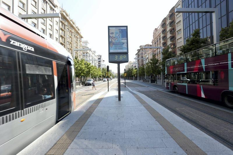 Las mejores imágenes de la ola de calor en Zaragoza