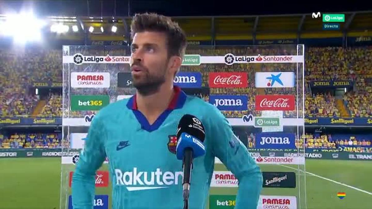 Piqué, después de hacer un gesto de mofa sobre el VAR: "¿Qué gesto? No me acuerdo"