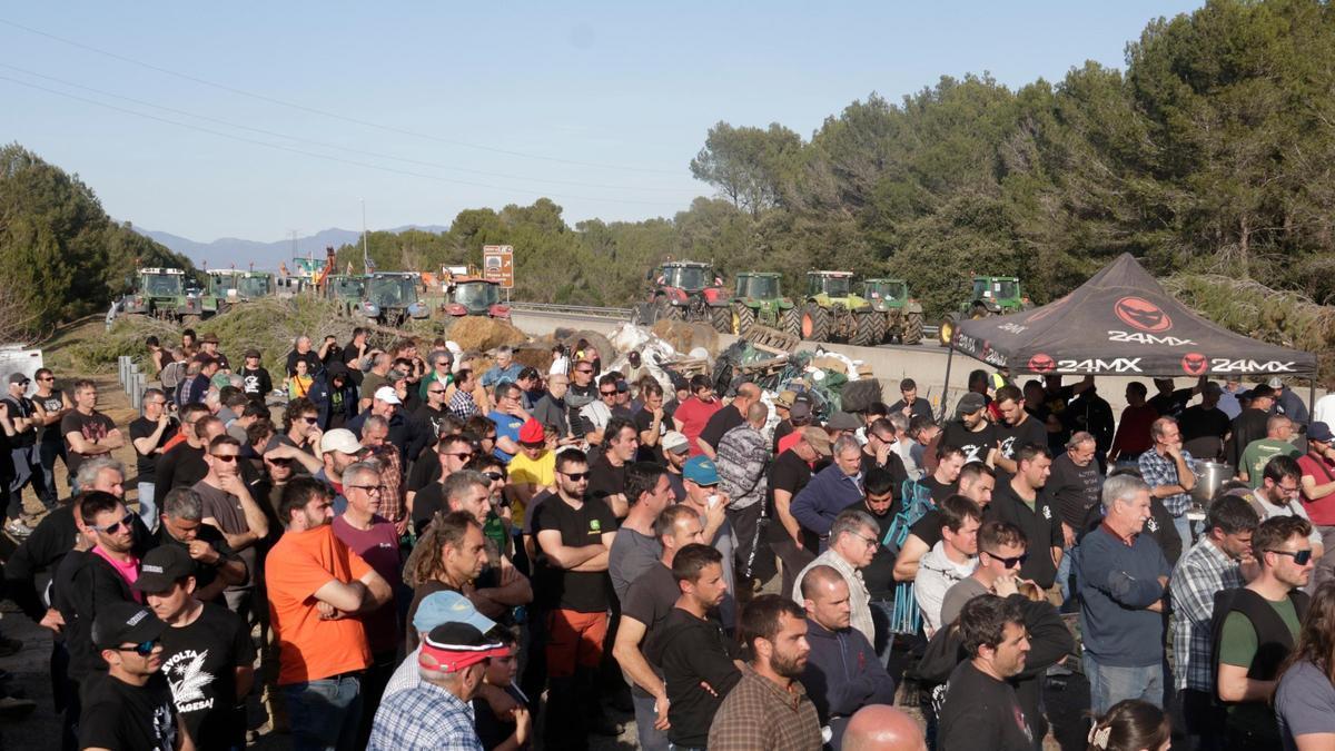 Protestas de los agricultores en Girona