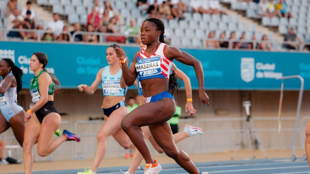 Ericka Maseras, durant la semifinal en què ha batut la seva marca personal