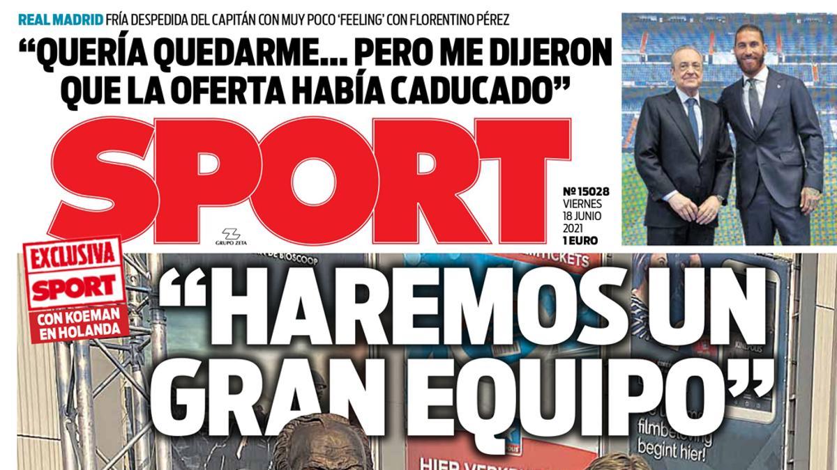 Portada de hoy 18 de junio