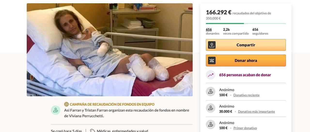 Recolecta para Viviana a la que le han amputado manos y pies