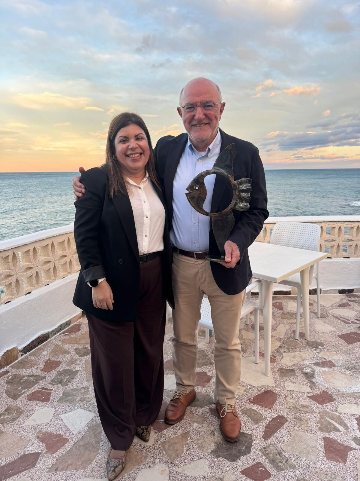 Padial con María Evangelina Díaz, jefa de operaciones de Salvamento Marítimo