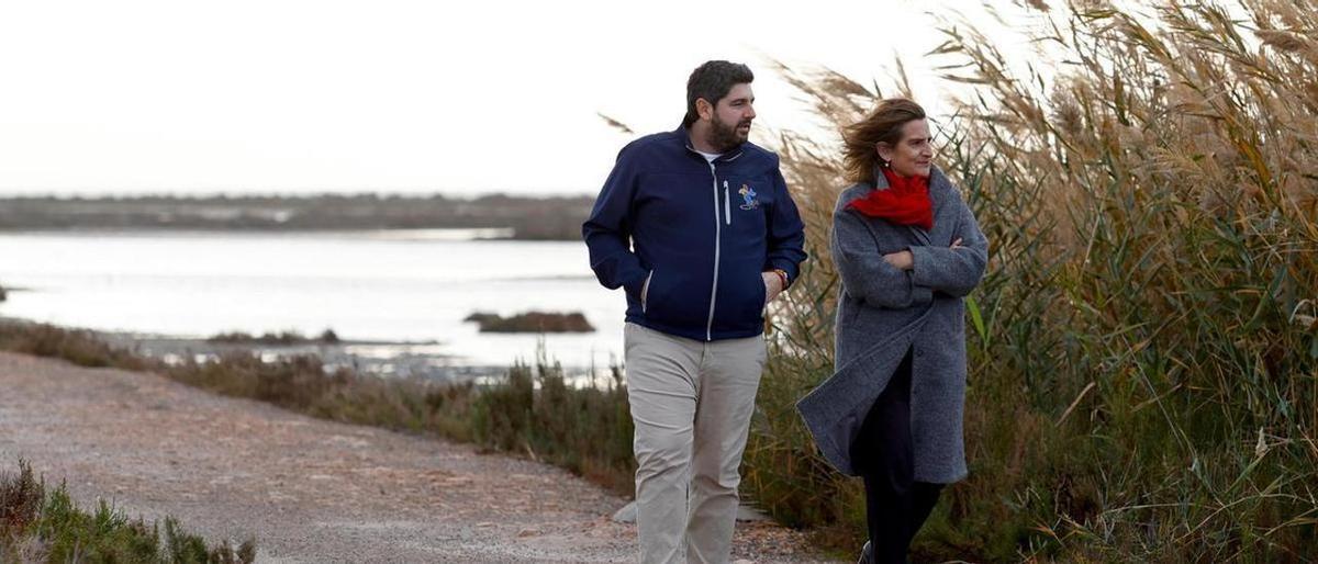 Teresa Ribera y Fernando López Miras, este miércoles.