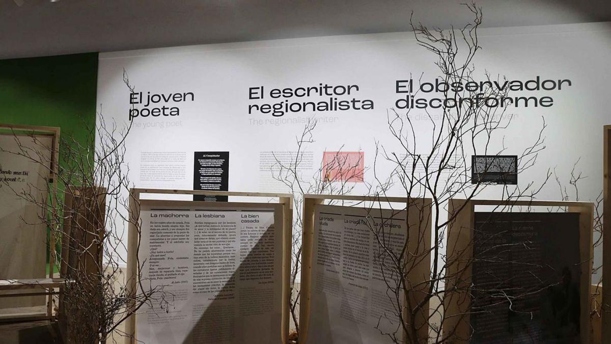 Paneles de entrada a la exposición sobre Ángel Guerra. | | CABILDO DE LANZAROTE