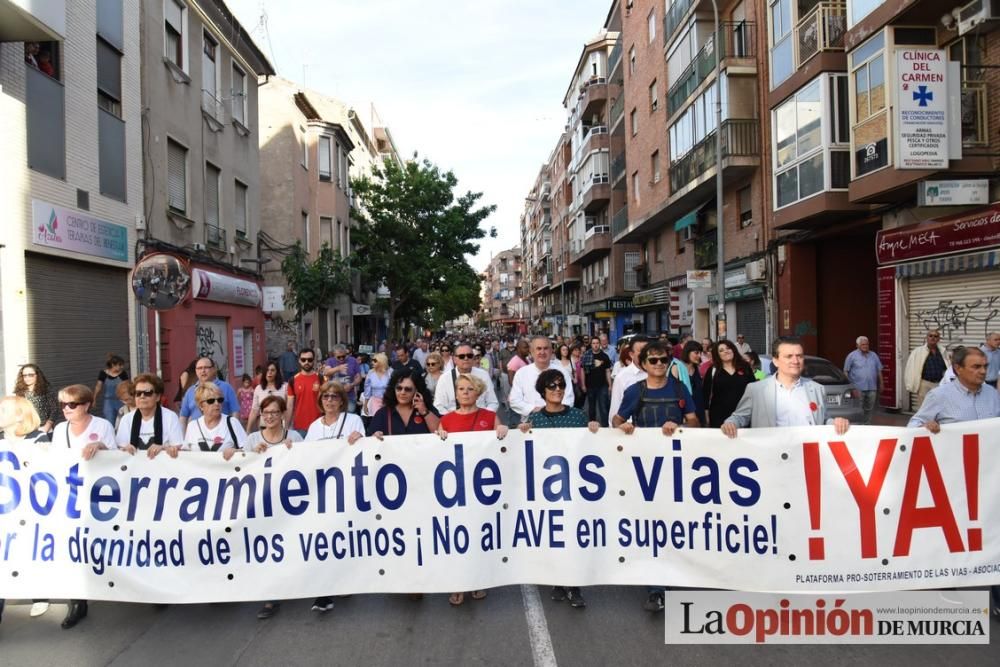 Manifestación por el Soterramiento en Murcia