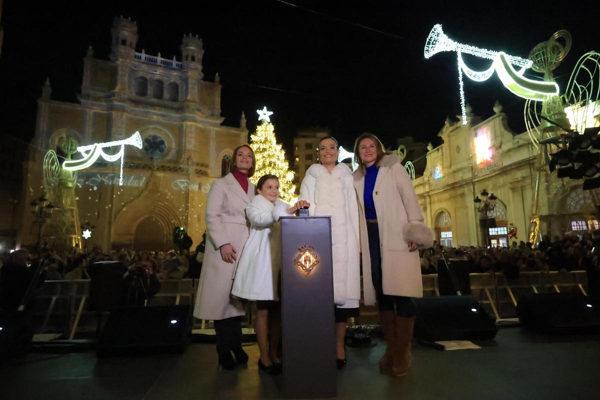 Encendido de las luces de Navidad en Castelló