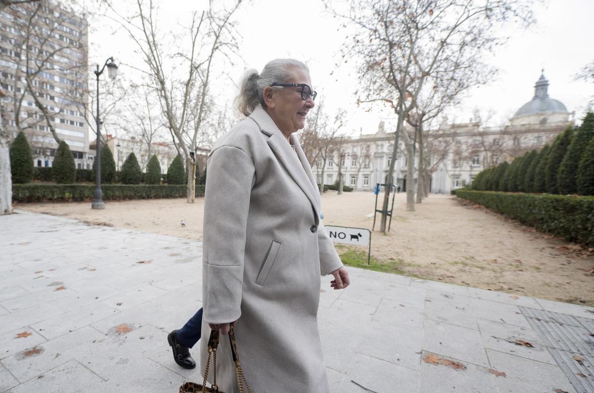 La investigada Carmen Pano a su llegada a la Audiencia Nacional para declarar por el ‘caso hidrocarburos’, a 30 de enero de 2026, en Madrid (España).