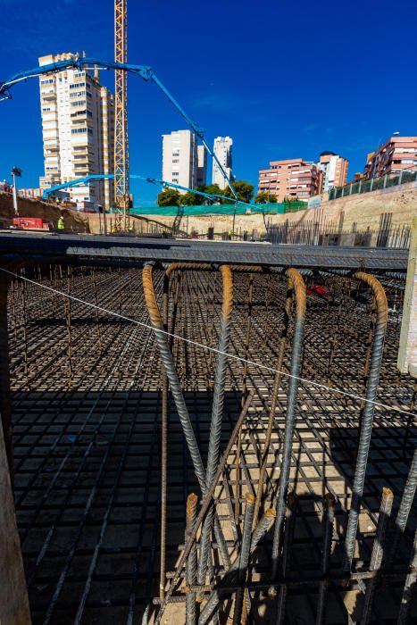 Cimentación de un nuevo rascacielos en Benidorm