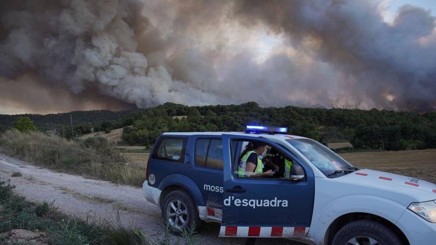 Incendio en la Conca de Barberà y l'Anoia, este sábado