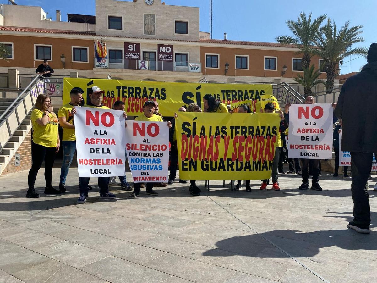 Un momento de la protesta de este viernes