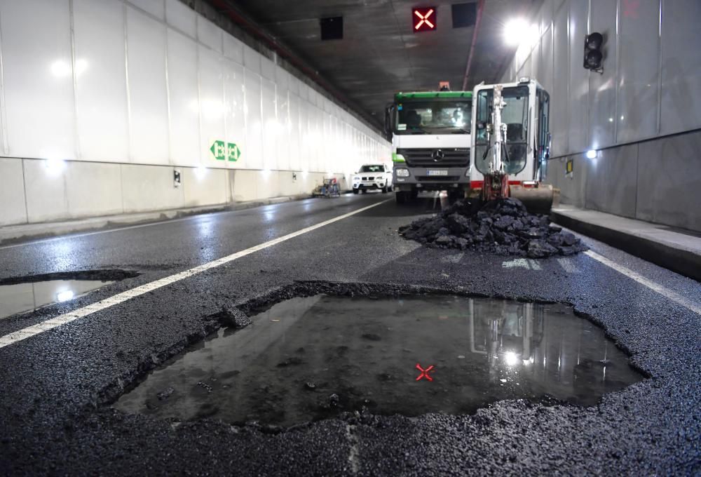 Cortado un tramo del túnel de O Parrote