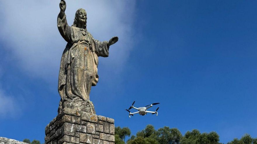 «O Santo» fue escaneado con un dron para crear su imagen digitalizada.