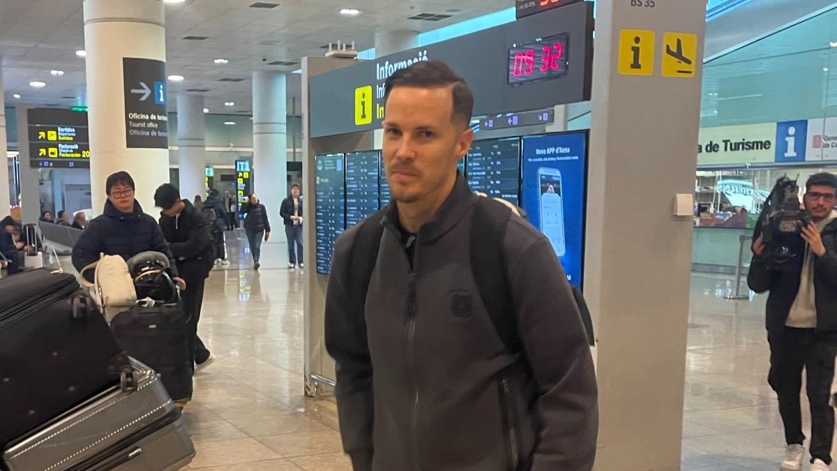 Thomas Heurtel, a su llegada al Aerport Barcelona-El Prat