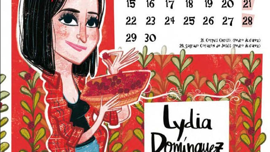 Seis de las doce mujeres que protagonizan el almanaque.