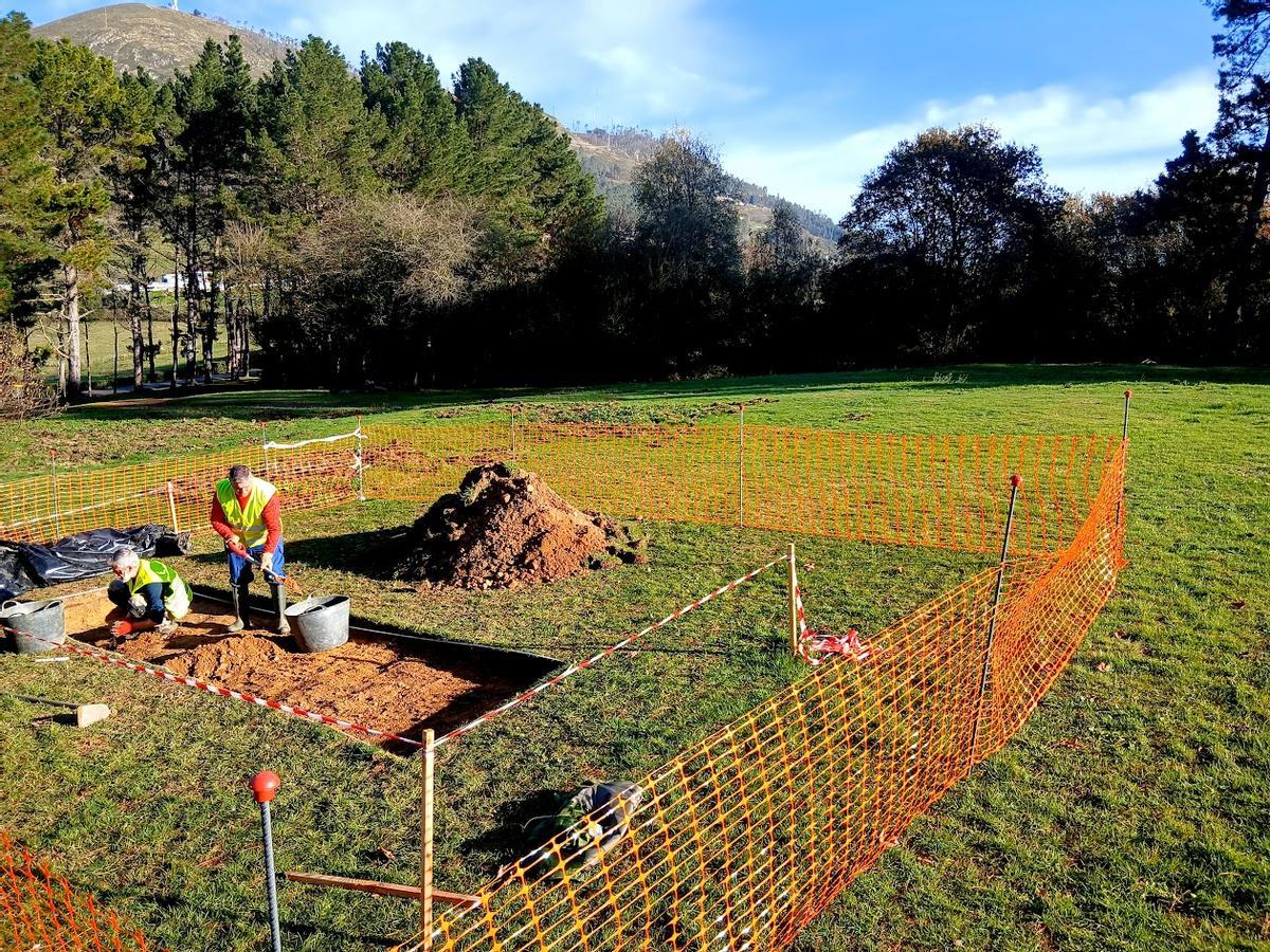 La excavación realizada en el Purificación Tomás.