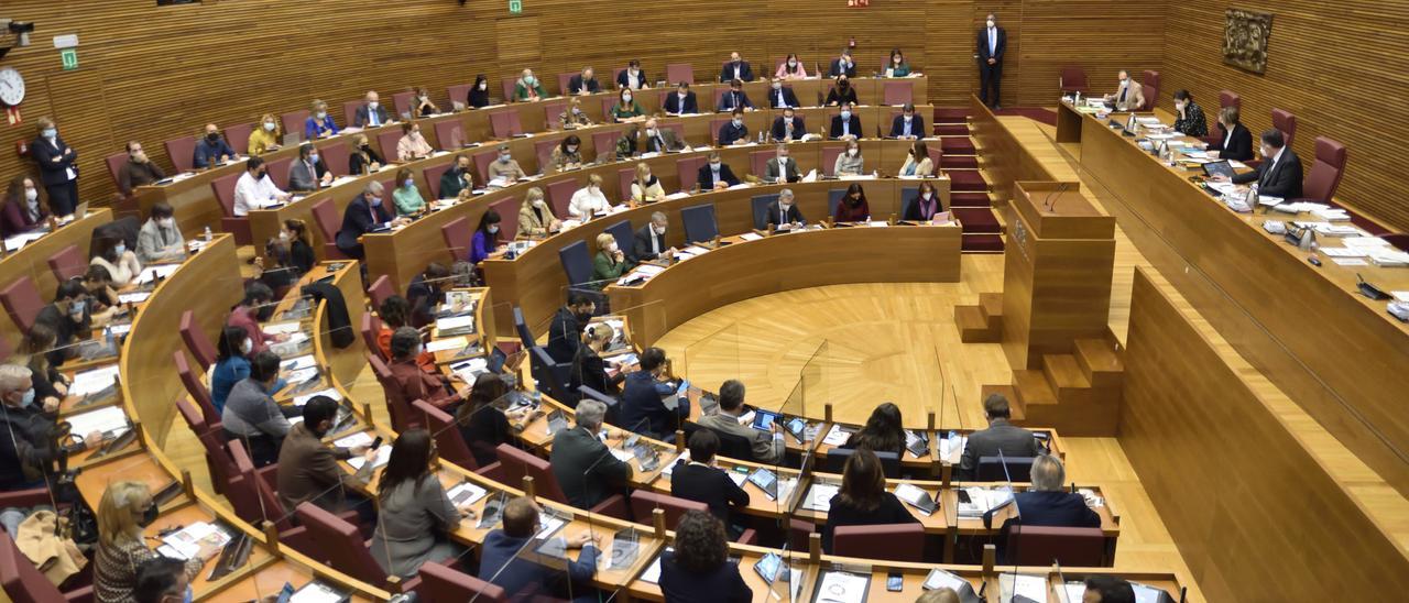 Sesión plenaria del pasado diciembre en la que se debatió y aprobó el presupuesto de la Generalitat para el ejercicio 2022.