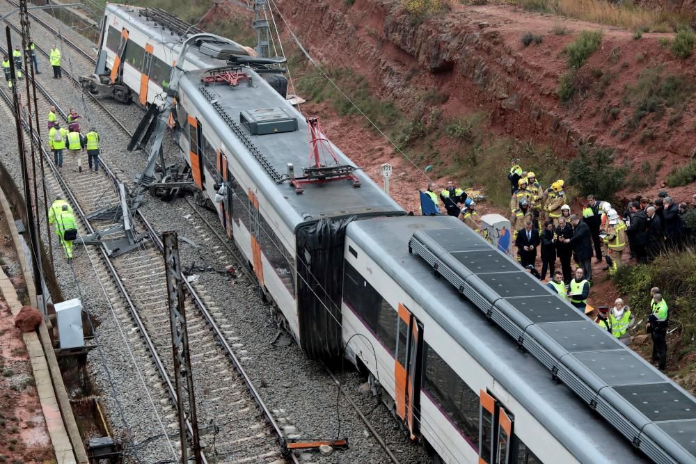 Un tren descarrila a Vacarisses