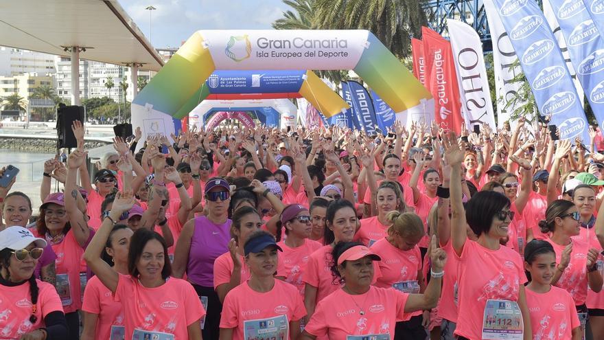 La 'Marea Rosa' de la Carrera de la Mujer invade Las Palmas de Gran Canaria
