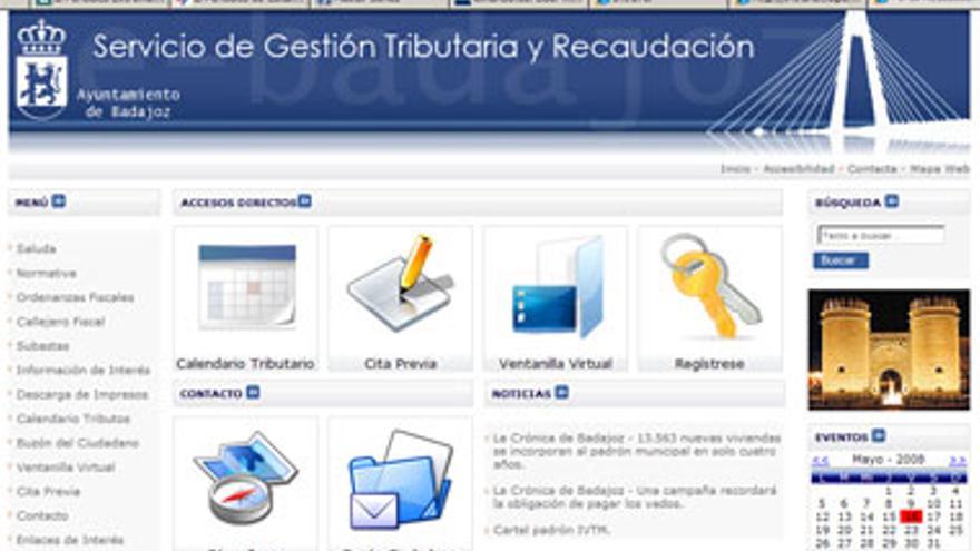 La web del Servicio de Recaudación de Badajoz permite hacer el 70% de las gestiones tributarias usuales