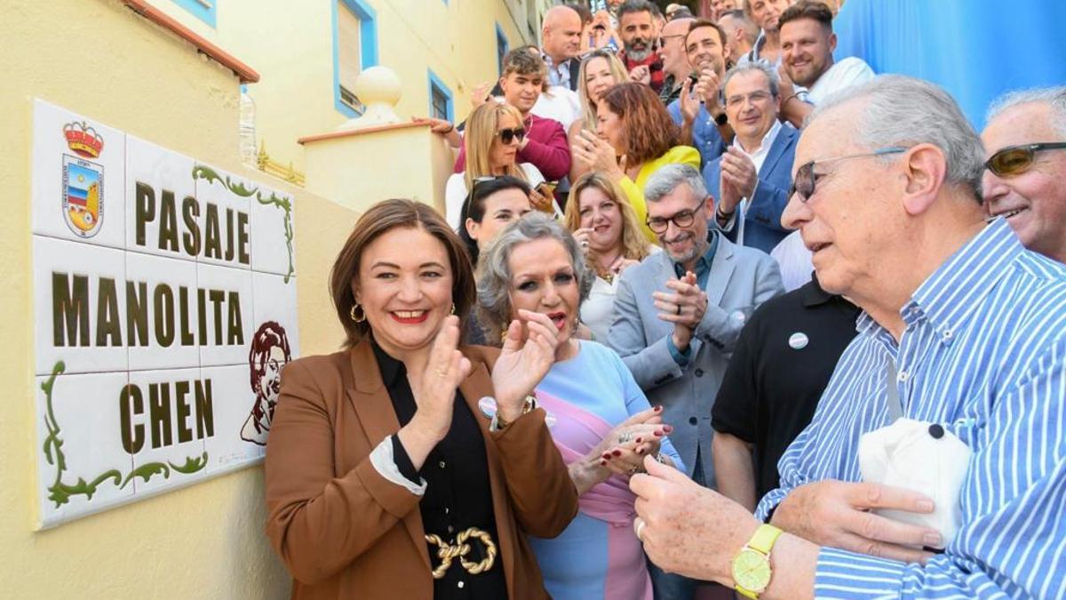 Inauguración del Pasaje Manolita Chen de Torremolinos.