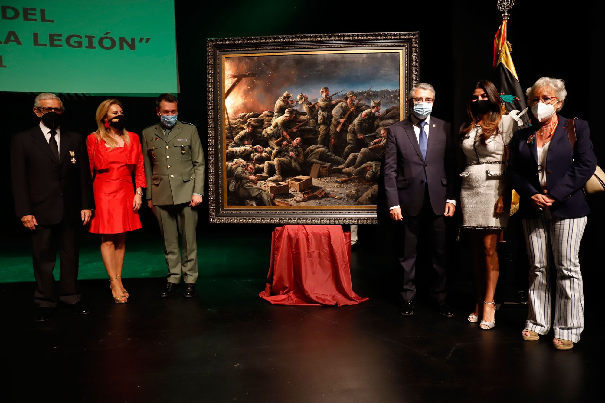 Acto de presentación del cuadro del centenario de la Legión