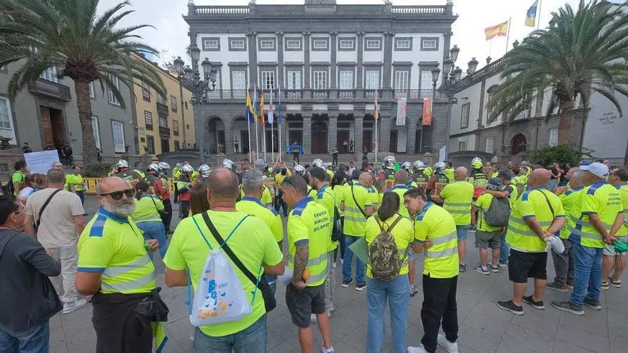 Huelga de los trabajadores del Servicio de Limpieza del Ayuntamiento de Las Palmas de Gran Canaria