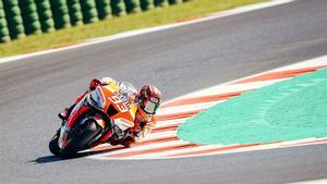 Marc Márquez, durante el test en Misano este martes