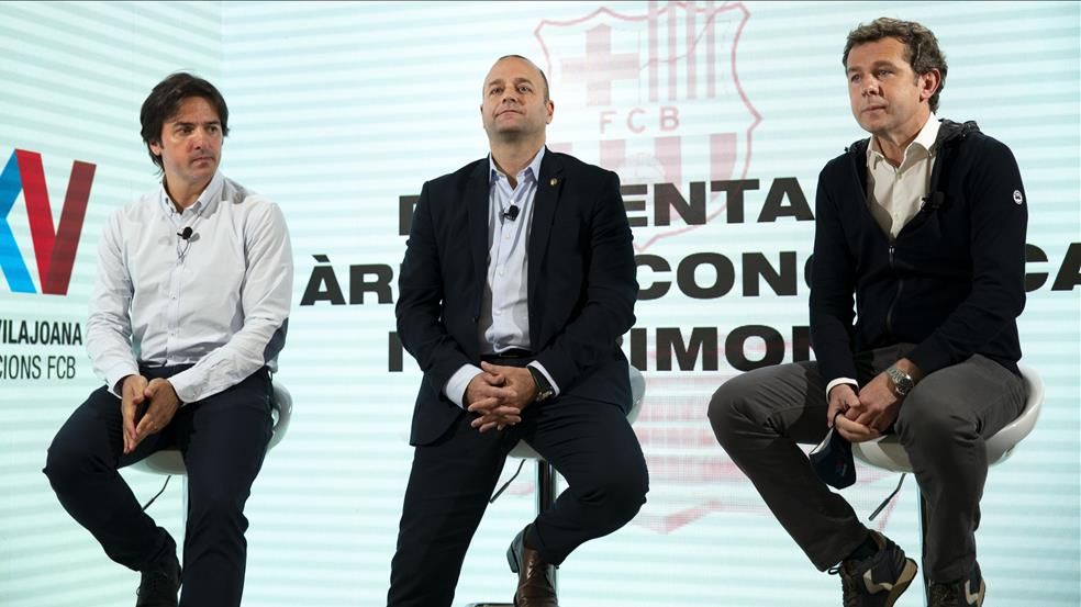 Carlos López de la Vieja, Xavi Vilajoana y Juan Velayos, durante la presentación